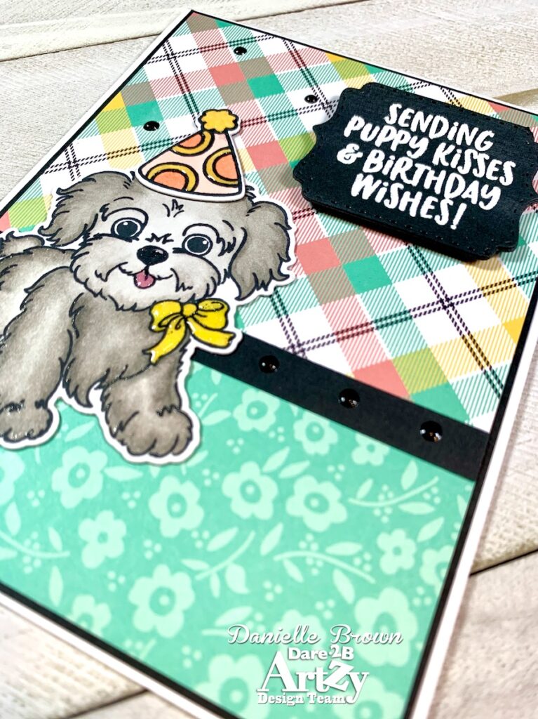 Cute Puppy Birthday Card, Dare 2B Artzy Stamps